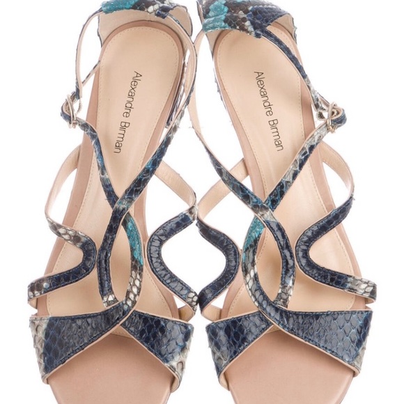 Alexandre Birman Python Sandals - Picture 1 of 5